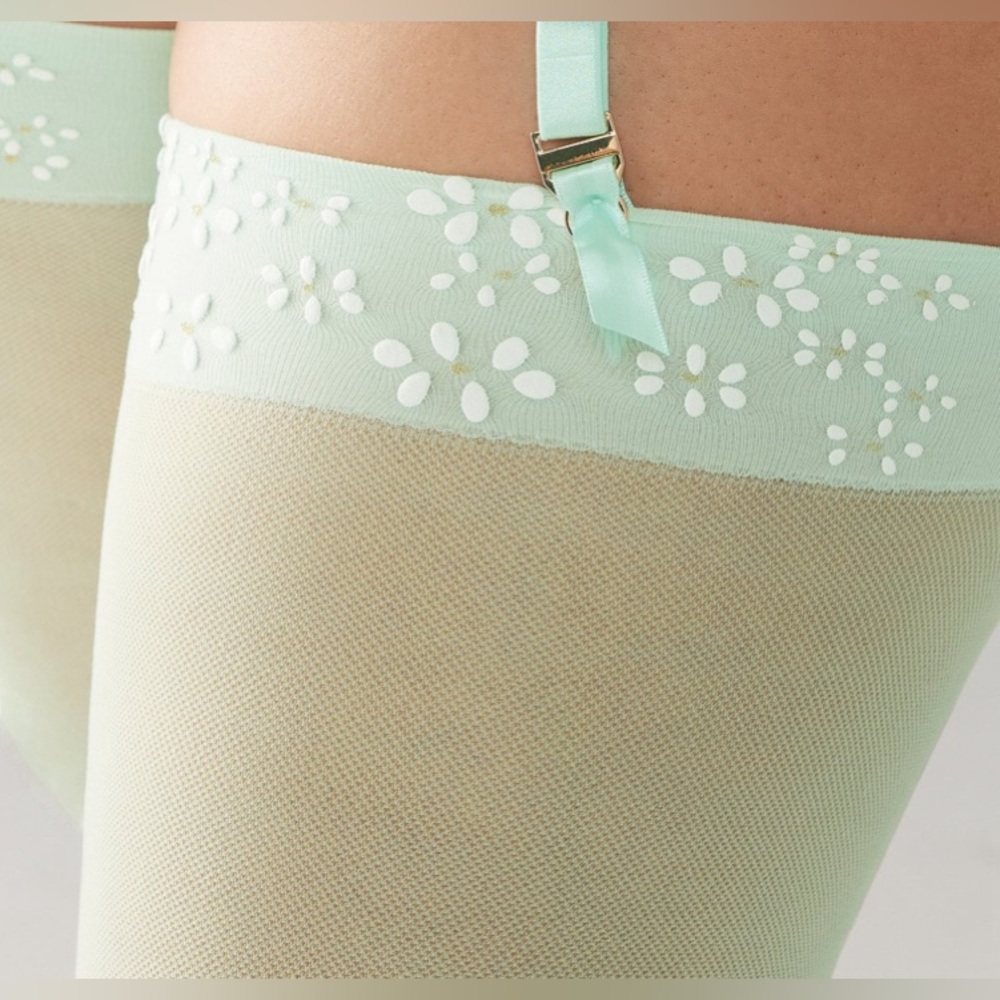 SAVAGE X FENTY ICING ON THE CAKE THIGH HIGH Stockings - Picture 3 of 3